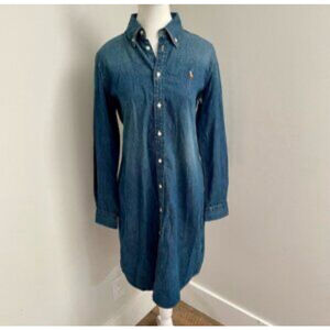 Polo by Ralph Lauren Blue Denim Midi Dress